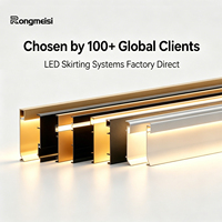 Système de plinthe LED avec éclairage, directement de l'usine, moulure de sol en aluminium, bande décorative murale durable