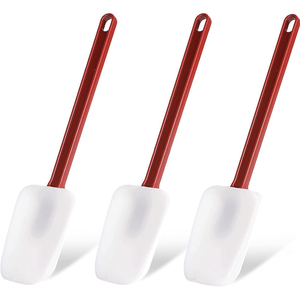 Juego de Espátulas de Silicona Resistentes a Altas Temperaturas, Espátulas de Silicona de Grado Alimenticio en Forma de U para Hornear y Cocinar - Product Image 1