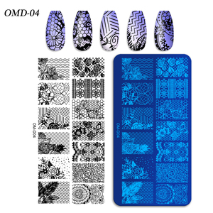 Misscheering 1 pièce Plaques <span class=keywords><strong>de</strong></span> stamping pour ongles en acier inoxydable, motifs dentelle, fleur, animal, géométrie, pour nail art - Product Image 5