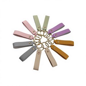 Zinc Alloy Keyring Customizable <b>Leather</b> <b>Keychain</b> Full Color Logo Printing Metal Durable PU <b>Leather</b> <b>Keychain</b> - Product Image 1