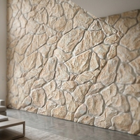 Panneau mural en pierre artificielle PU 3D moderne de qualité supérieure pour intérieur et extérieur, texture naturelle originale de roche champignon classique pour matériaux de construction