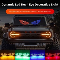 Bestseller transfrontalier : Phare LED dynamique automobile 'Demon-eye' et éclairage emoji pour affichage embarqué sur vitre arrière, Plug-and-play, 5V