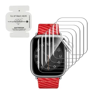 Oem Odm Hoge Kwaliteit 3d Tpu Volledig Gebogen Cover Schermbeschermer Voor Apple Watch 40Mm 44Mm Smartwatch Schermfilm 41 45Mm