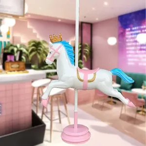 รูปปั้นม้ายูนิคอร์นการ์ตูนปี 2022 ขนาดเท่าตัวจริง ทำจากไฟเบอร์กลาส สำหรับตกแต่งสวนสาธารณะและบ้าน - Product Image 4