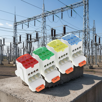 Bloque de terminales unipolar UKK 80A para riel DIN, conector de distribución de energía, conexión por tornillo de 5-10 mm², para armario eléctrico 21-30