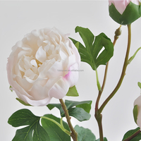 BL048 Pivoine Artificielle Haute Qualité Effet Naturel à 3 Têtes pour Décorations Murales et de Table de Mariage, Événements, Fête des Pères et Fête des Mères