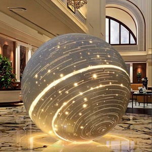 Scultura in Acciaio Inox LED Personalizzata per Esterni, Grande Opera d'Arte Astratta in Metallo, Stile Americano, Colore Personalizzabile - Product Image 5