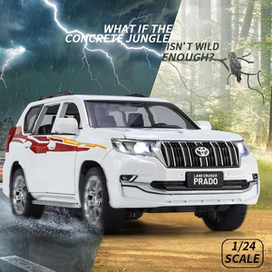 <span class=keywords><strong>Nuevo</strong></span> Modelo de Aleación Fundida a Presión Toyota Prado 1:24 con Sonido y Luces, Puertas que se Abren, Vehículo Metálico Coleccionable Decorativo, Coches de Juguete - Product Image 5
