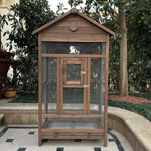 Voliera Grande di Lusso in Legno Resistente alle Intemperie per Pappagalli, Fringuelli, Canarini con Vassoio Estraibile, Durevole e Certificata FSC - Product Image 4