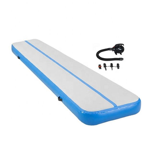 Tapis <span class=keywords><strong>Airtrack</strong></span> gonflable de 10 cm d'épaisseur en EVA pour gymnastique, acrobaties, entraînement, avec pompe électrique et sac, utilisation yoga, longueur variée - Product Image 6