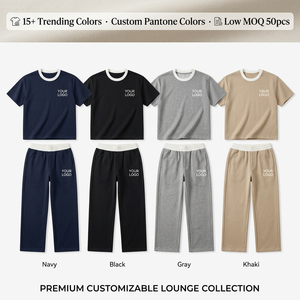 Conjunto de Camiseta y Pantalones Cortos Casuales Transpirables para Hombre, Unisex, de <span class=keywords><strong>Invierno</strong></span>, de Alta Calidad, Lisos o Estampados, Tejido de Punto - Product Image 4