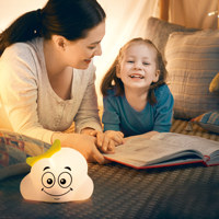 Veilleuse créative en forme de panda de dessin animé pour enfants, lampe nuage LED portable pour bébé, rechargeable par USB, tactile, mignonne, en silicone, à intensité variable pour chambre à coucher