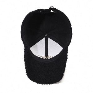 Wholesale Custom Embroidery Logo Winter Cozy Plush Warm Fluffy Hats New Trendy Furry <b>Baseball</b> <b>Cap</b> for <b>Women</b> - Product Image 4