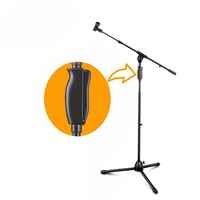 Support de microphone professionnel en métal sur trépied réglable pour enregistrement et karaoké