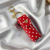Nouvelle Pochette Portable en PU Faite à la Main, Style Mignon, Luxe Léger, à Pois, pour Rouge à Lèvres, Baume à Lèvres, Parfum, et Accessoire Porte-Monnaie pour Femme