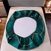 AOYATEX Linge de Maison Housse de Matelas Protectrice Imprimée Couleur Unie Luxe et Douce Ensemble Housse de Lit Imperméable Fixe