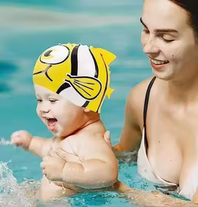 <span class=keywords><strong>Bonnet</strong></span> <span class=keywords><strong>de</strong></span> <span class=keywords><strong>bain</strong></span> en silicone amusant et mignon pour enfants, avec logo <span class=keywords><strong>de</strong></span> dessin animé personnalisé, imperméable et écologique, ajustement confortable - Product Image 6