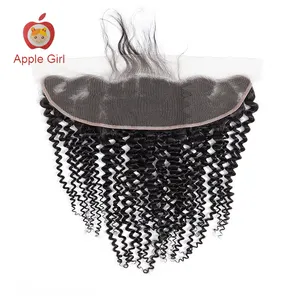 Aliexpress Online Shopping Kinky Curly Hair Lace Frontal Closure Bulk Orders 100% Indian Remy Human Hair Wholesale Price