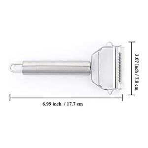 For Ultra Sharp 2 in 1 Stainless Steel Julienne <b>Vegetable</b> Peeler for Carrot Potato Cucumber Metal Gadget - Product Image 3