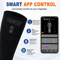 Calcetines Calefactables con Control por Aplicación, 7.4V 2200mAh, Calcetines Eléctricos Recargables para Esquí en Invierno al Aire Libre