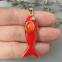 Pendentifs en émail personnalisés en gros, petits poissons, charmes de poissons rouges mignons pour femmes, pour la fabrication de bijoux, accessoires de collier