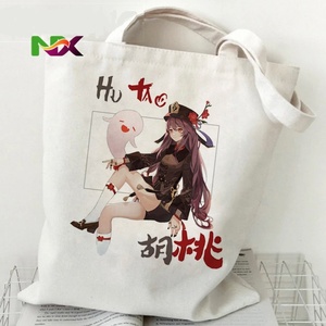 Sac fourre-tout en toile imprimé anime Genshin Impact <span class=keywords><strong>Hu</strong></span> <span class=keywords><strong>Tao</strong></span> Wangsheng Funeral, style Harajuku, sac à bandoulière - Product Image 6