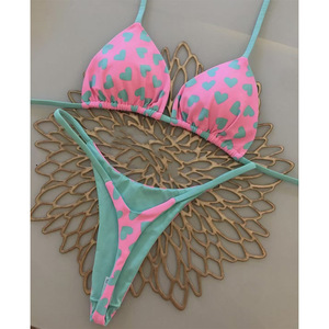 Nouveau maillot de bain bikini sexy à bretelles fines, couleur unie, dos nu, logo personnalisé, 2 pièces, pour femmes, plage, 2025 - Product Image 5
