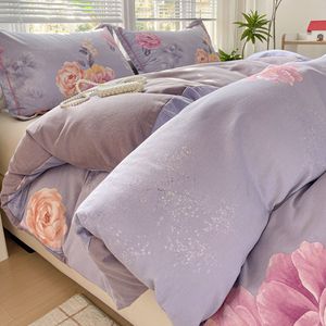Juego de cuatro piezas de algodón puro de lana gruesa, funda de edredón de cama cálida de algodón en otoño e invierno - Product Image 2