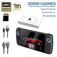 Nouvelle console de jeu portable M27 à écran couleur, exclusivité transfrontalière, 7 pouces, deux manettes sans fil, 64 Go, 20000-30000 jeux