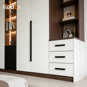 Armario Moderno de Diseño Blanco, Organizador de Ropa, Mueble de Dormitorio con Acabado en Laca Blanca y Luz LED - Product Image 3