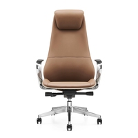 Fauteuil de Direction Ergonomique à Dossier Haut Multi-Fonctionnel en Cuir PU, Design Moderne, Pivotant, pour Bureau - Foire de Canton 2025