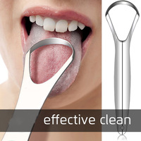 Nettoyeur de langue double face en acier inoxydable 304