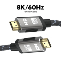 Câble HDMI 2.1 48Gbps haute vitesse 3D 8K 60Hz 4K 120Hz cordon HDMI tressé pour moniteur de jeu Samsung tv Roku PS5