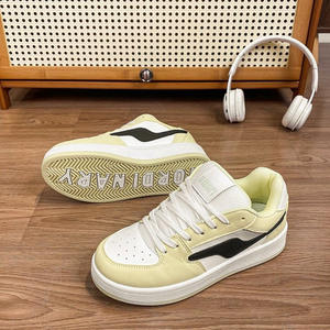 Zhao Lusi 2025 nuevas zapatillas de deporte para estudiantes que combinan con todo zapatos de pan de nicho amarillo claro para mujer Ins Trend zapatos deportivos para niños - Product Image 2