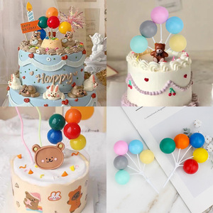 Colorful Plastic Round Cake Toppers Reusable Birthday Party Decoration Plugin For Kids Birthday Cake - Product Image 5