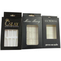 Boîte d'emballage pour faux ongles à logo personnalisé, très demandée, pour salons de beauté et maquillage