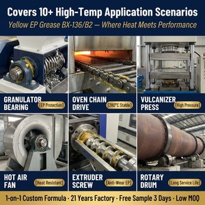 Grasa EP de alta temperatura en pasta amarilla, de -15°C a 280°C, NLGI 2, para rodamientos de granuladoras, peletizadoras, vulcanizadoras, cadenas de horno, OEM - Product Image 3