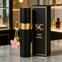 Flacon de parfum portable 10 ml avec logo personnalisé, atomiseur, conteneur de parfum vide avec design en cuir de luxe