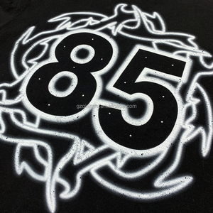 เสื้อยืดดีไซน์เนอร์สตรีทแวร์วินเทจพิมพ์ลาย MAKITAPE ผ้าฝ้าย 100% เสื้อยืดกราฟิกประดับเพชรเทียม แขนยาว - Product Image 4