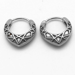 Yunnique Boucles d'oreilles à clipser géométriques en acier inoxydable, design minimaliste, bijoux de mode unisexe - Product Image 5