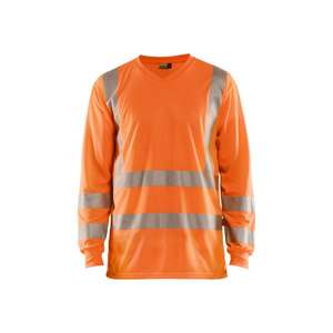 Blaklader-338510135300XXXL Hi-Vis เสื้อยืดแขนยาว UV สีส้ม-EAN 7330509524060 HI-VIS ชุดทำงาน - Product Image 1