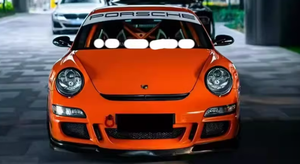 Para Porsche 997 GT3 RS 997,1, parachoques delantero, kit de carrocería de fibra de carbono, rejilla de carcasa grande, escape de labio trasero para actualización de modelo 05-08 - Product Image 4