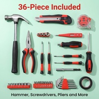 Kit d'outils à main polyvalents robustes de 36 pièces pour l'entretien et la réparation professionnels à domicile