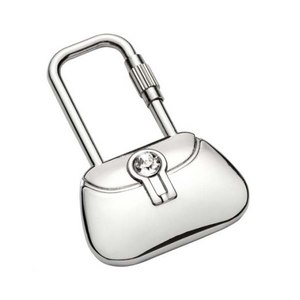 Llavero con Forma de Mini Bolso de Metal con Cristal Decorativo, Accesorio para Llaves - Product Image 1