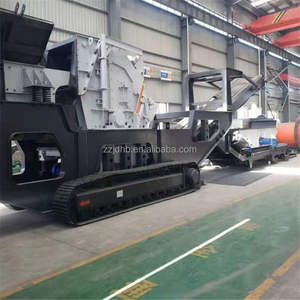 Mobiler Prall brecher mit Basaltschienen-Montage und Wechselstrom motor Hohe Produktivität 50 Tonnen/Stunde für das Zerkleinern von Dolomit steinen - Product Image 2