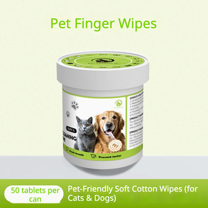 Lingettes de nettoyage <span class=keywords><strong>pour</strong></span> les yeux, les oreilles et les dents des animaux domestiques, doigts nettoyants 3-en-1 jetables <span class=keywords><strong>pour</strong></span> chiens et chats, élimination des taches de larmes et de la cire - Product Image 6
