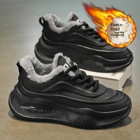 Sneakers synthétiques pour hommes les plus vendues, tendance hiver, nouveau style, doublure en fourrure, rembourrage supplémentaire, semelle souple, semelle intermédiaire en PVC