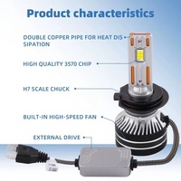 Kit de Phares Led 140W Haute Puissance H1 H1 H4 H7 H11 9005 9006 Mini Ampoules Led 24V 6000K Lampes Avant de Voiture
