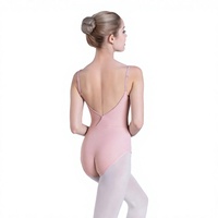 Justaucorps de danse classique professionnel pour femme adulte, dos nu, coupe haute, en nylon, bretelles réglables, ajusté, pour la pratique de la gymnastique