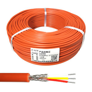 سلك استشعار درجة الحرارة PT100 مرن من السيليكون المطاطي مع كابل تعويض متعدد النواة ومحمي - Product Image 1